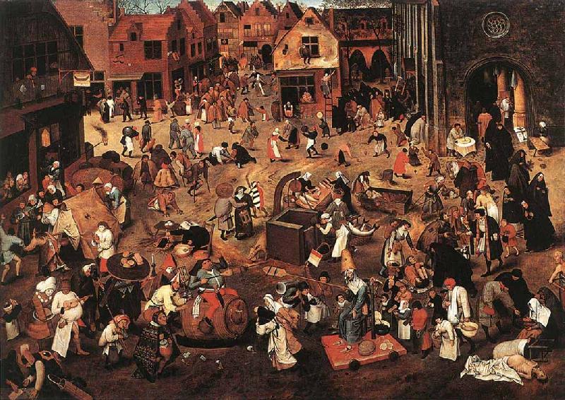 BRUEGHEL, Pieter the Younger Battle of Carnival and Lent f Norge oil painting art
